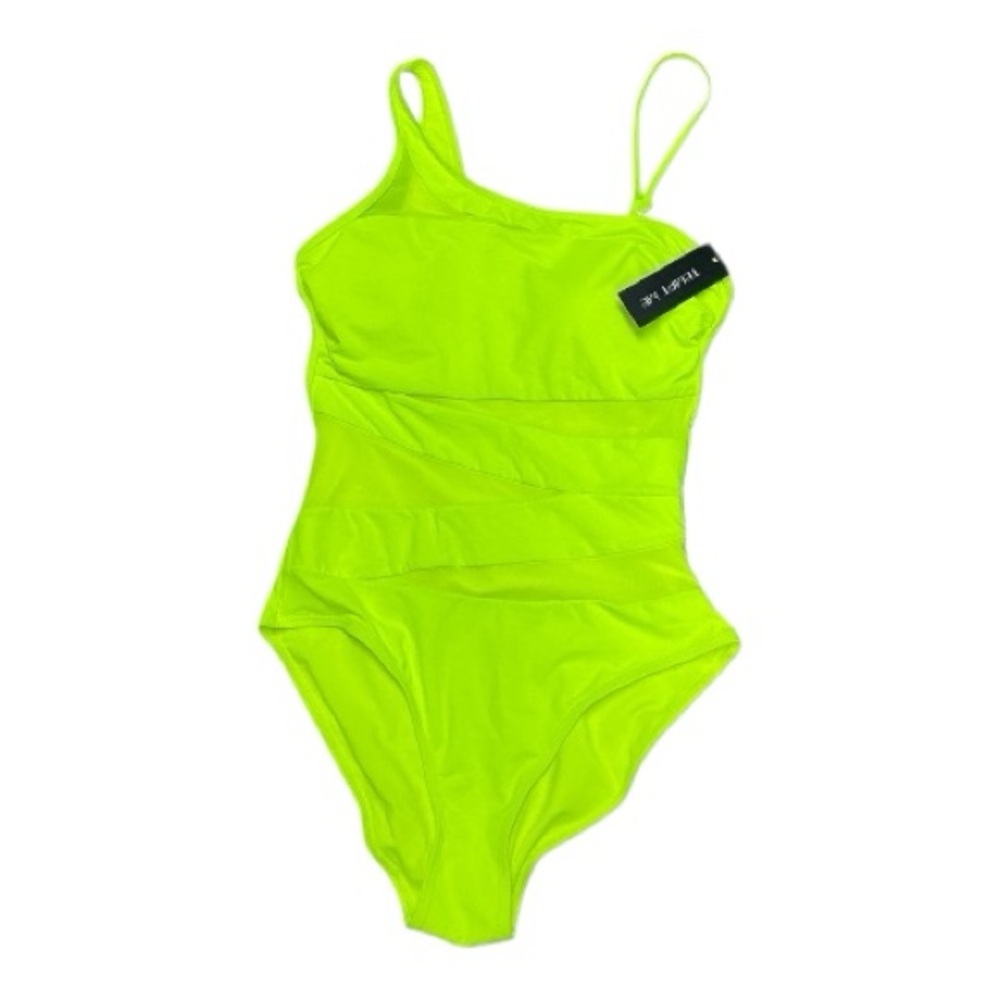 Tempt Me - NWT - Neon Yellow Green One-Shoulder Swimsuit - Picture 8 of 8